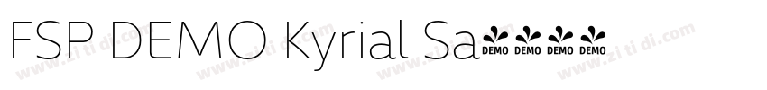 FSP DEMO Kyrial Sa字体转换 FSP DEMO Kyrial Sa字体转换
